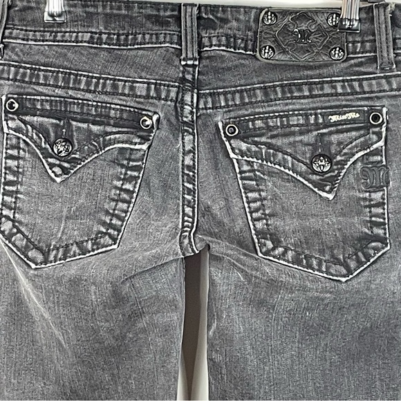 Miss Me Medium Wash Black Skinny Jeans Stretch Denim 31x29 Juniors Size 29 - Picture 9 of 16